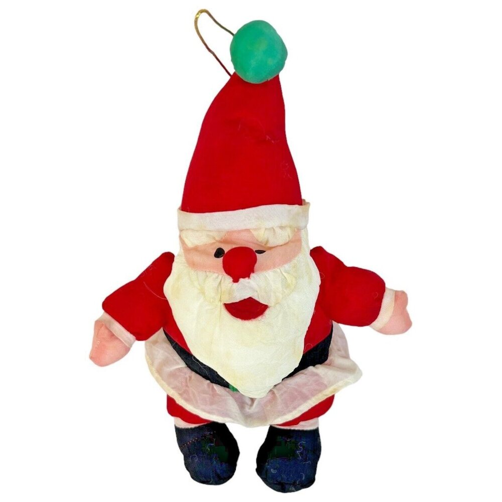 Vintage Kelloggs Corn Flakes Nylon Santa Claus Ornament Sasco 1996
